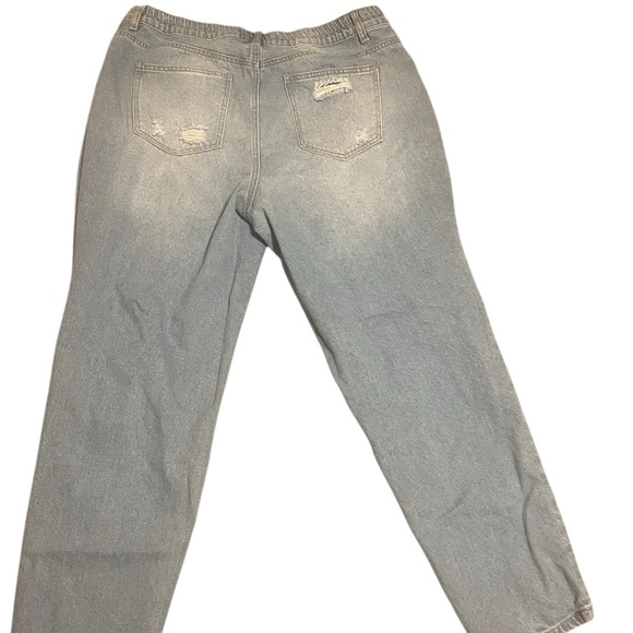 Distressed Light Blue Women's Jeans “ Wax Jean Collection” Size 1X - Picture 2 of 4